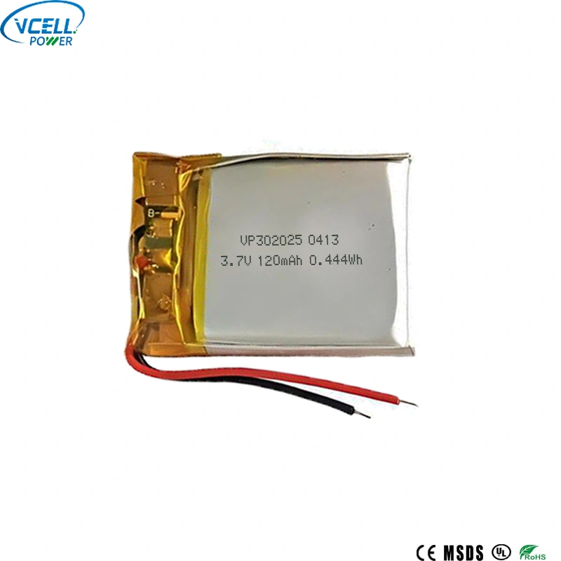 302025 3.7V 120mAh แบตเตอรี่ลิเธียมโพลิเมอร์