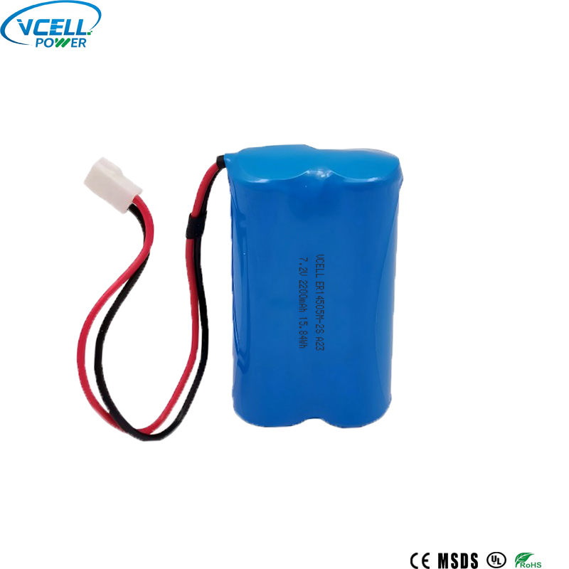7.2V 2200mAh ER14505-2S แบตเตอรี่ลิเธียมหลัก